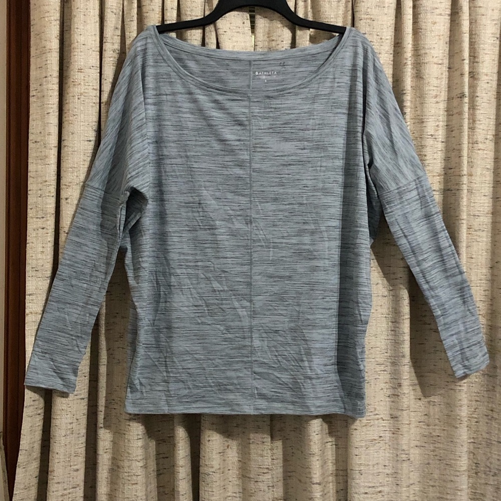 Athleta Flow Top Essence Space Dye Long Sleeve Shirt